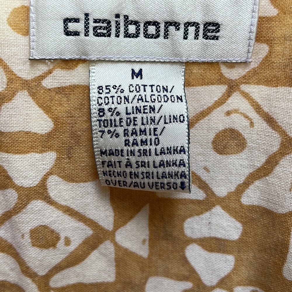 Claiborne Block Print Button Down - image 3